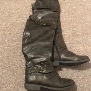 Tall brown boots